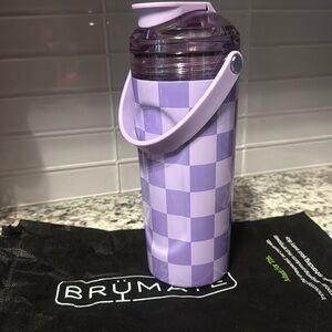 Brúmate Purple Checkered Tumbler